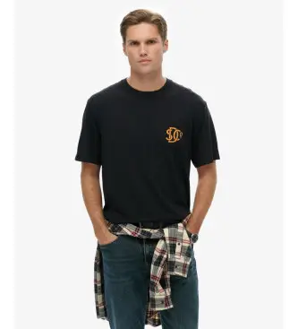 per uomo M1012288A Maglietta grafica Black Merchant (M), Nero, Casual, Cotone, Manica corta