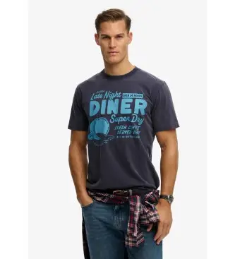 per uomo M1012354A Maglietta blu navy Local Business (M), Casual, Cotone, Manica corta