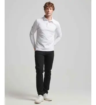 per uomo M1110386A Polo Studios bianca in maglia a maniche lunghe (S), Bianco, Casual, Cotone, Manica corta, Manica lunga