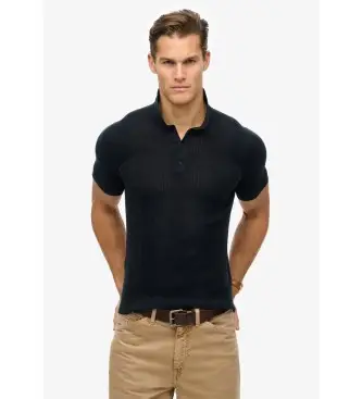 per uomo M1110390A Polo in maglia a maniche corte blu navy (L), Casual, Cotone, Manica corta
