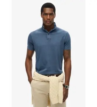 per uomo M1110440A Polo blu essenziale in maglia (S), Casual, Cotone, Manica corta