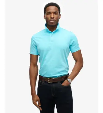 per uomo M1110440A Polo essenziale in maglia blu (M), Casual, Cotone, Manica corta