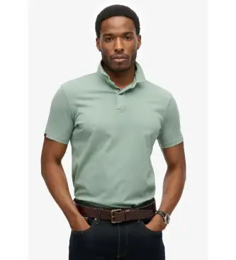 per uomo M1110440A Polo essenziale in maglia verde (S), Casual, Cotone, Manica corta