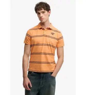 per uomo M1110464A Polo Vintage Stripe Arancione (M), Casual, Cotone, Manica corta