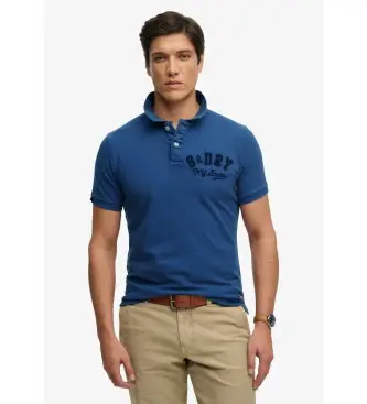 per uomo M1110471A Polo Vintage Athletic Blue (XL), Casual, Cotone, Manica corta Blu