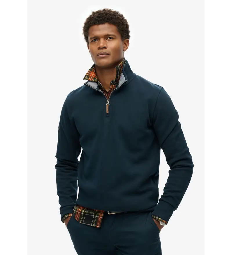 per uomo M2014078A Felpa in piqué blu navy con calzini (S), Casual, Cotone, Manica lunga