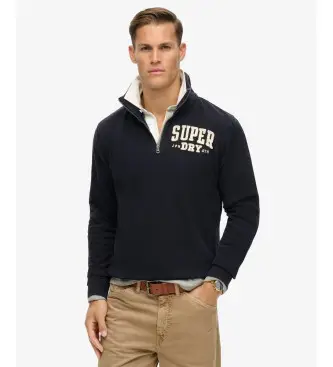 per uomo M2014088A Maglione sportivo vintage blu navy (M), Casual, Cotone