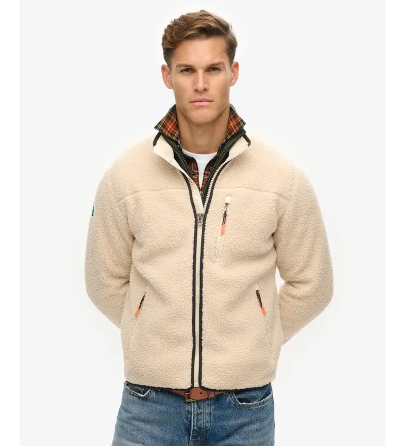 per uomo M2014140A Polar Outdoor Full Zip beige (XXL), Casual, Poliestere
