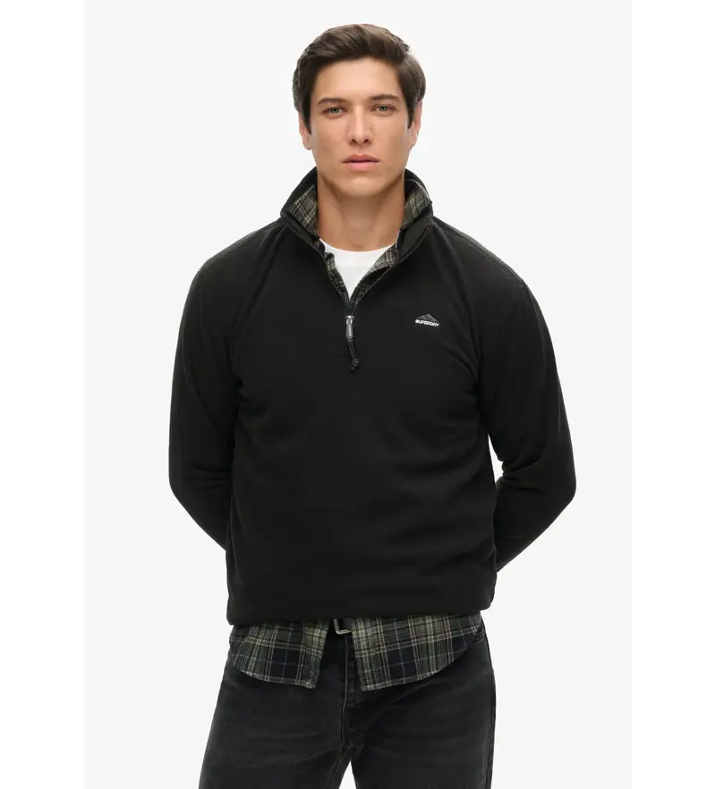 per uomo. M2014194A Polar Fleece nero (L), Casual, Poliestere