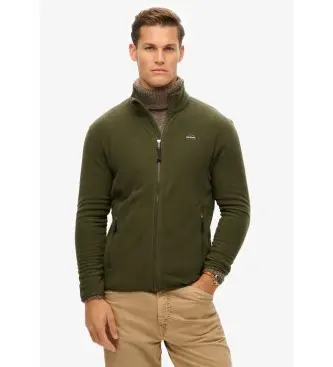 per uomo M2014195A Pile polare verde con cerniera intera (XL), Casual, Poliestere