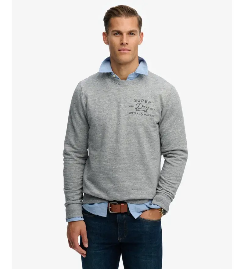 per uomo M2014237A Felpa grigia Cutters And Makers (L), Casual, Grigio, Cotone