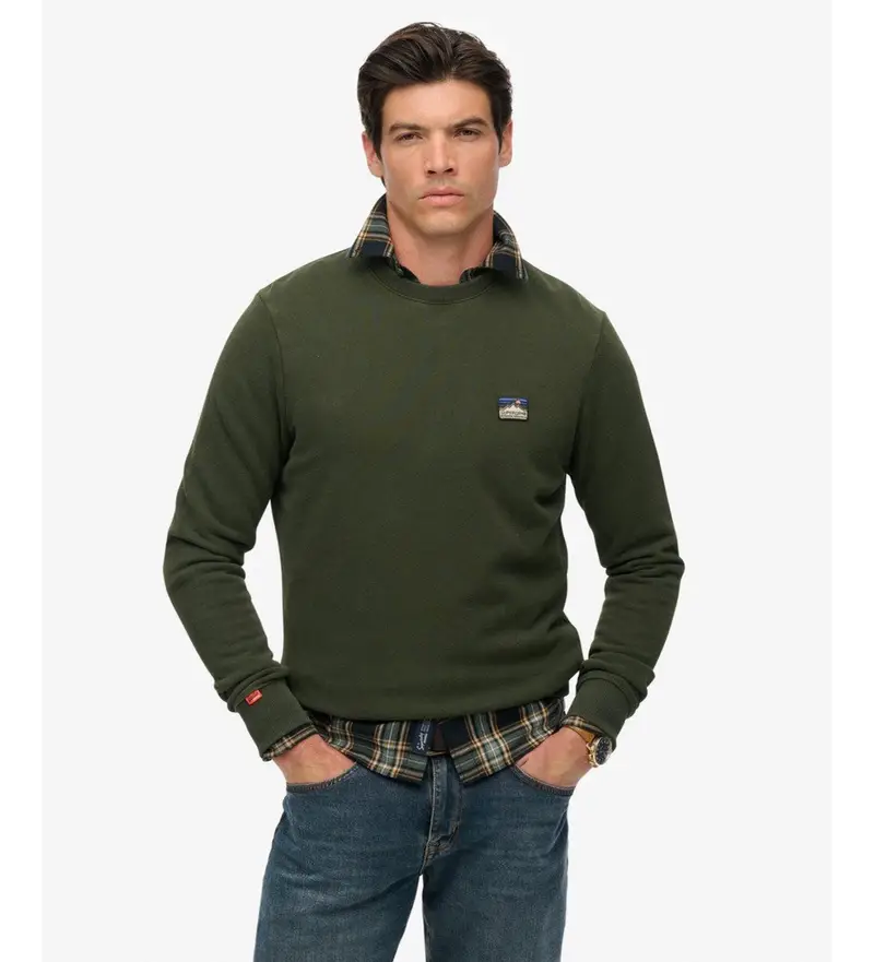 per uomo M2014242A Felpa verde Great Outdoors (S), Casual, Cotone