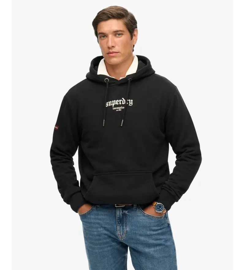 per uomo M2014251A Felpa nera larga Tattoo Flash (M), Nero, Casual, Cotone