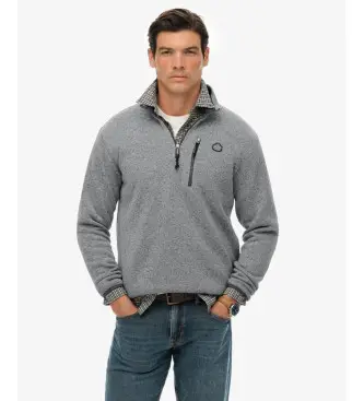 per uomo M2014257A Maglia mezza zip Storm Fleece grigio scuro (XXL), Casual, Poliestere