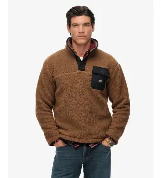 per uomo M2014283A Polar Fuji Popper marrone (S), Casual, Polister riciclato, Sostenibile