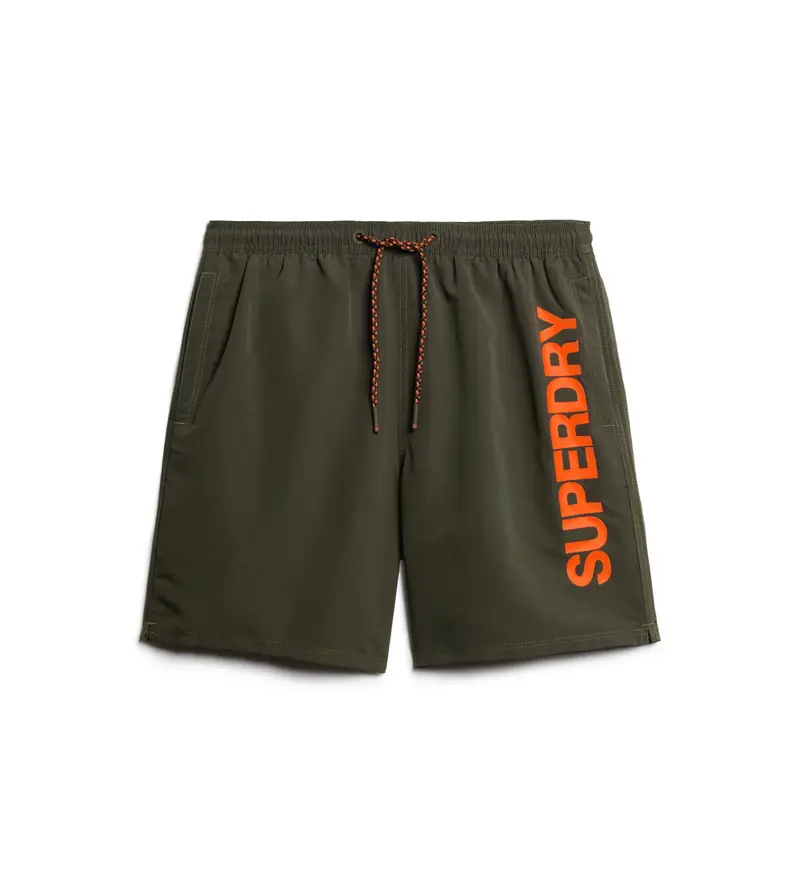 per uomo. M3010236A Costume da bagno in materiale riciclato con grafica sportiva verde (XXL), Beachwear, Sostenibile, Poliestere ri