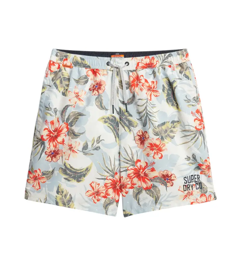 per uomo M3010242A Costume da bagno con stampa hawaiana multicolore (S), Beachwear, Polister riciclato, Sostenibile