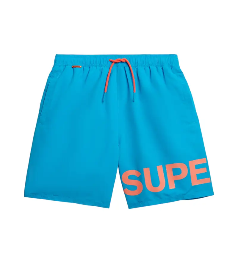 per uomo M3010244A Costume da bagno con grafica blu (S), Beachwear, Polister riciclato, Sostenibile