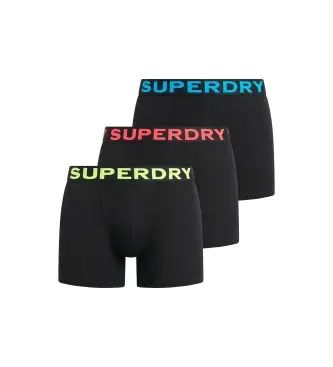 per uomo M3110452B Set di 3 boxer con testo nero (S), Homewear, Cotone