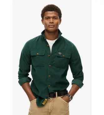 per uomo M4010722A Camicia verde Trailsman in velluto a coste dal taglio ampio (XXL), Casual, Cotone, Manica lunga
