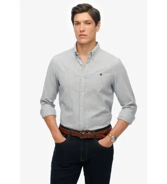 per uomo M4011037A Camicia Oxford classica a maniche lunghe grigia (S), Casual, Grigio, Cotone, Manica lunga