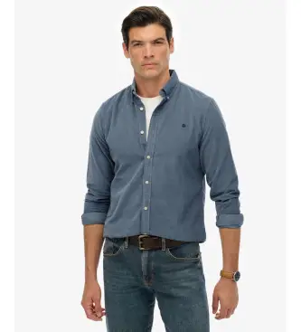 per uomo M4011044A Camicia classica blu Needle (XXL), Casual, Cotone, Manica lunga