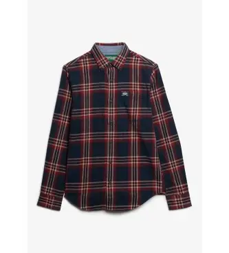 per uomo M4011047A Camicia da boscaiolo multicolore (L), Classico, Poliestere, Manica lunga Blu