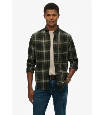 per uomo M4011047A Camicia da boscaiolo verde (M), Casual, Cotone, Manica lunga