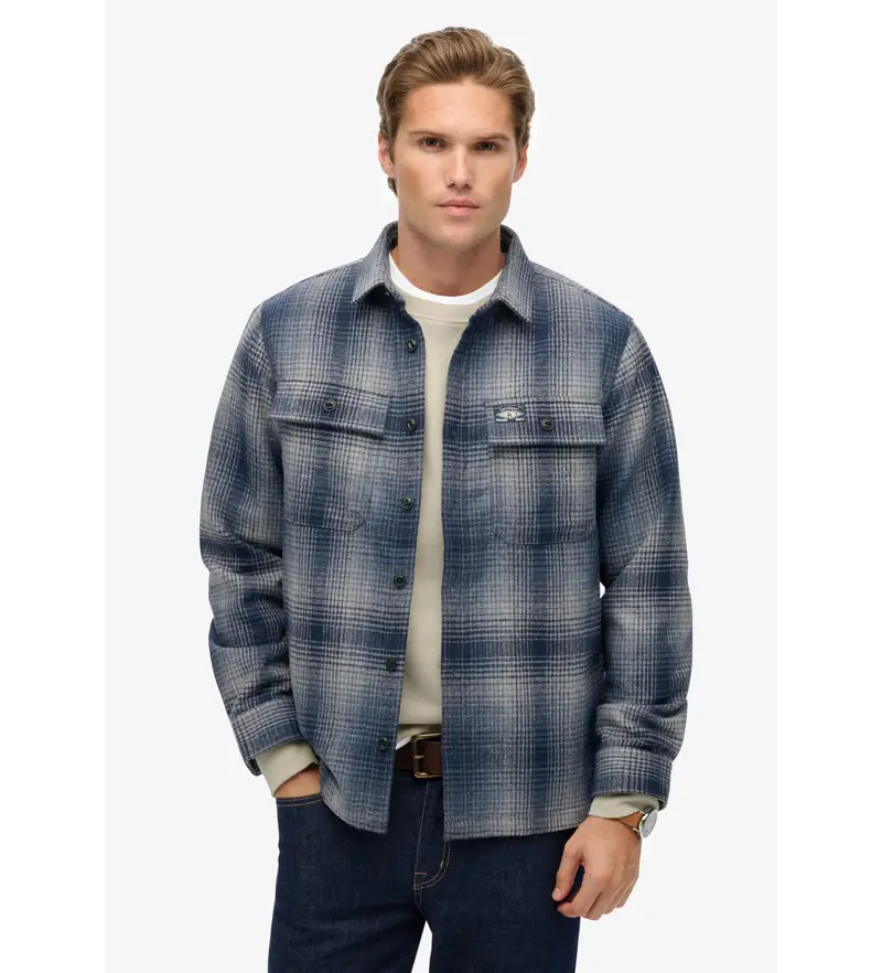 per uomo M4011050A Camicia blu Miller (XL), Casual, Cotone, Manica lunga