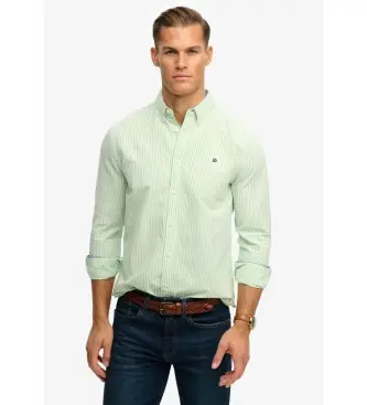 per uomo M4011100A Camicia Oxford verde preppy (L), Casual, Cotone, Classico, Manica lunga