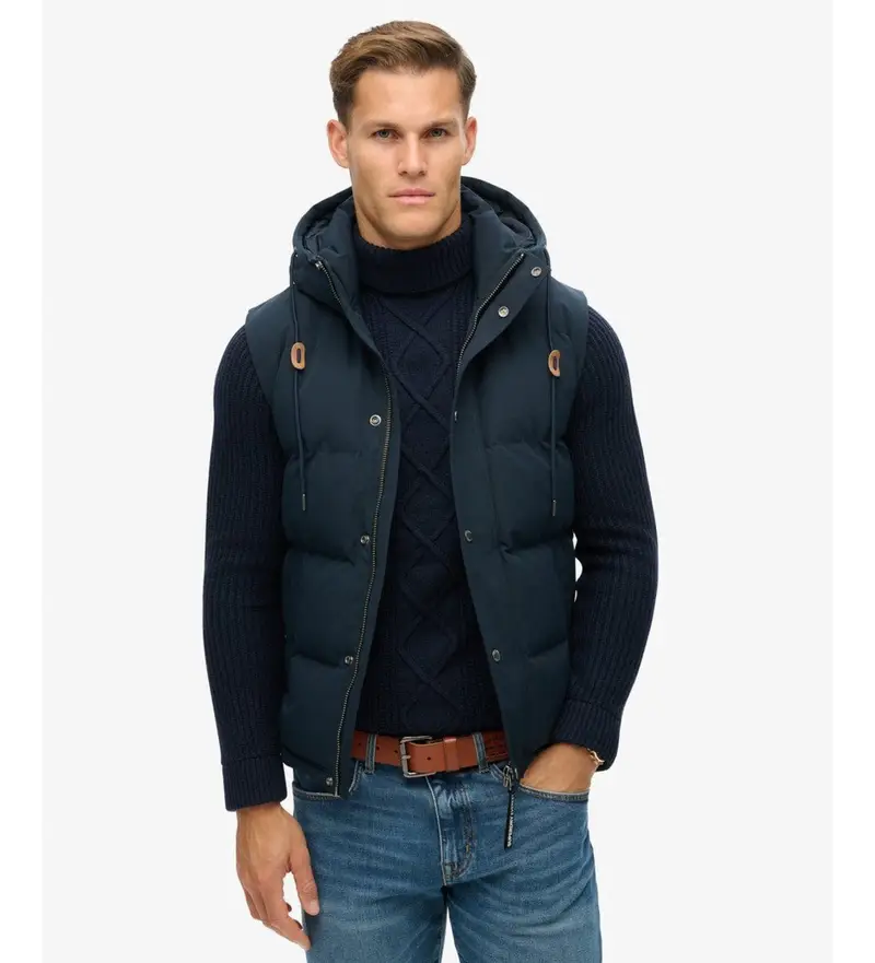 Superdry Giubbotto imbottito Everest Navy Uomo in Poliestere