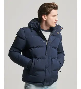 per uomo M5011743A Giacca imbottita con cappuccio Everest blu scuro (XL), Casual, Poliestere, Manica lunga, Navy