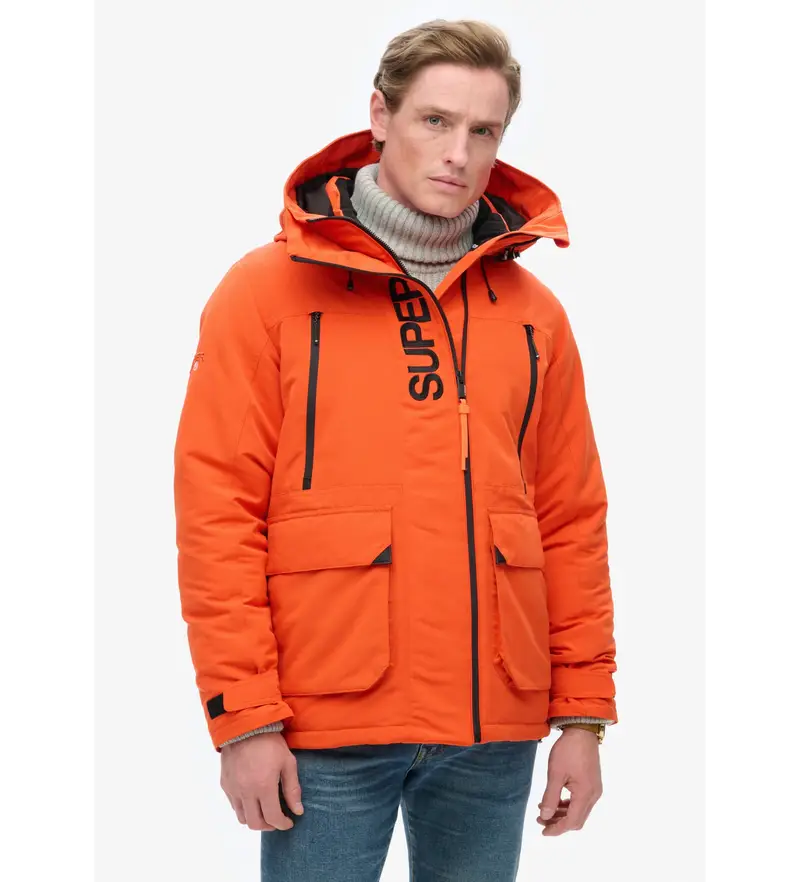 per uomo M5011922A Giacca arancione Ultimate Emb Windbreaker (L), Casual, Polister riciclato, Sostenibile