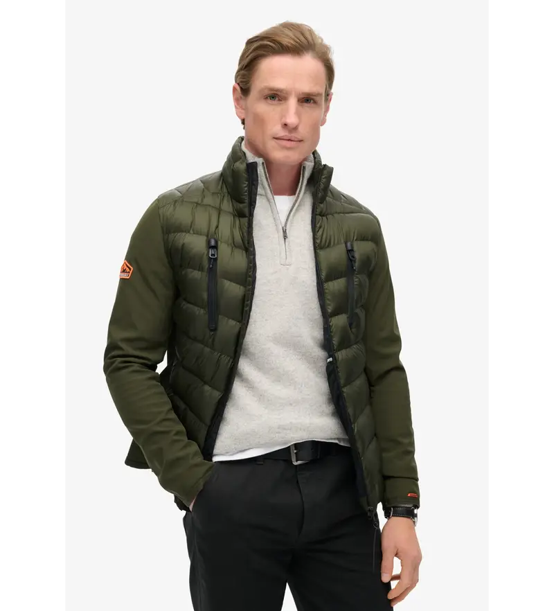 per uomo. M5012043A Giacca ibrida Storm Softshell Verde (M), Casual, Polister riciclato, Sostenibile
