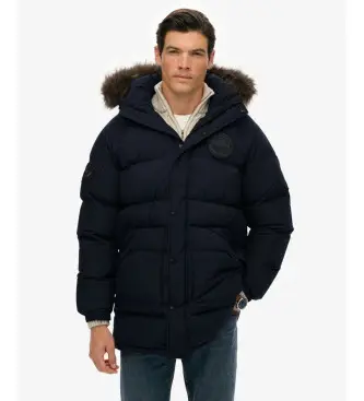 per uomo M5012208A Parka lungo Everest Baffled Navy (L), Casual, Poliestere