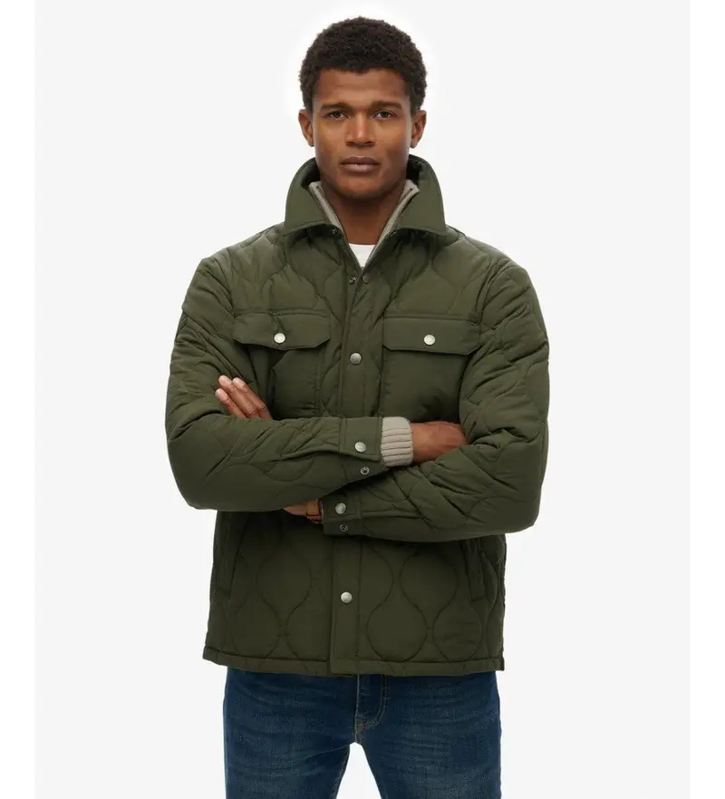 per uomo. M5012212A Giacca verde Surplus Liner (L), Casual, Sostenibile, Nylon riciclato