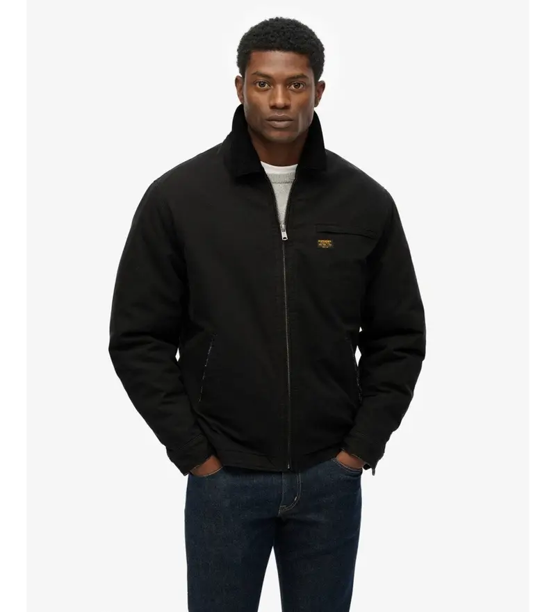 per uomo M5012236A Giacca in tela nera Ranch (M), Nero, Casual, Cotone