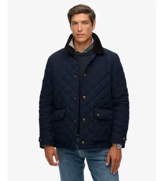 per uomo M5012270A Giacca da allenatore trapuntata blu navy (L), Casual, Polister riciclato, Sostenibile