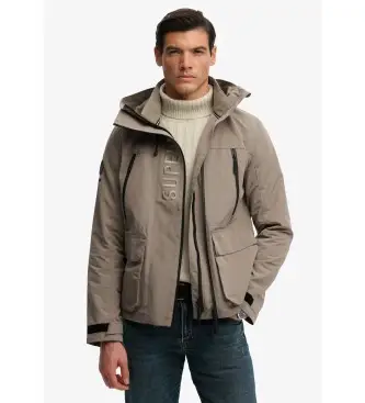 per uomo M5012324A Giacca Ultimate color talpa (L), Casual, Taupe, Polister riciclato
