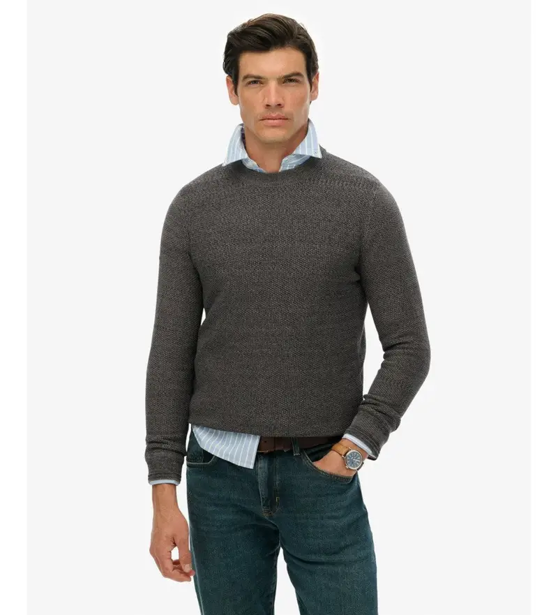 per uomo M6110681A Jersey Light Texture grigio (XL), Casual, Cotone