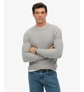 per uomo M6110681A Maglia grigia leggera (L), Casual, Grigio, Cotone, Manica lunga