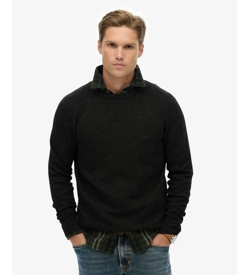 per uomo M6110689A Maglione in misto lana nero (XL), Casual