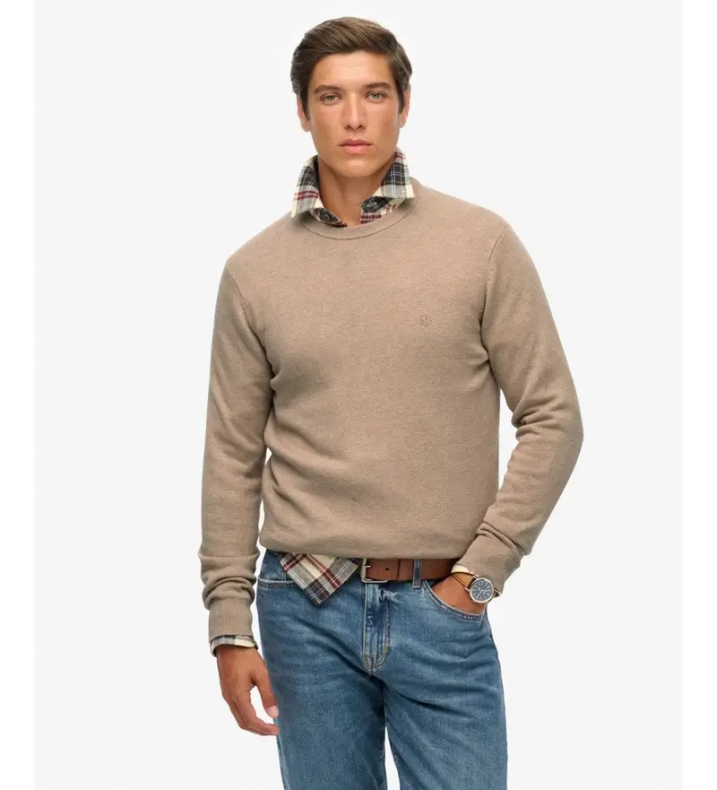 per uomo M6110691A Maglia beige Essentials (3XL), Casual, Cotone