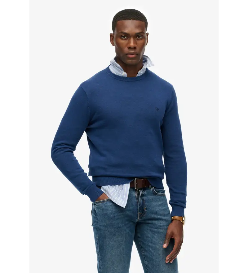 per uomo M6110691A Maglia Navy Essentials (L), Casual, Cotone