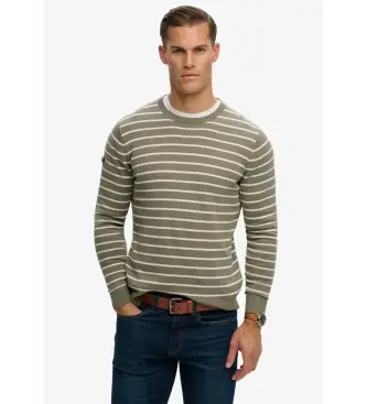 per uomo M6110727A Maglia mercantile bretone verde (XL), Casual, Cotone