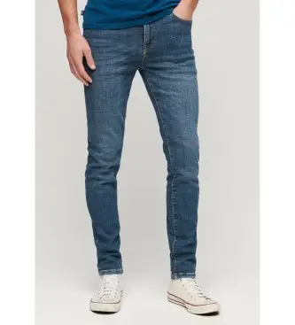 per uomo M7010890A Jeans skinny vintage blu (28/34), Casual, Cotone, Denim