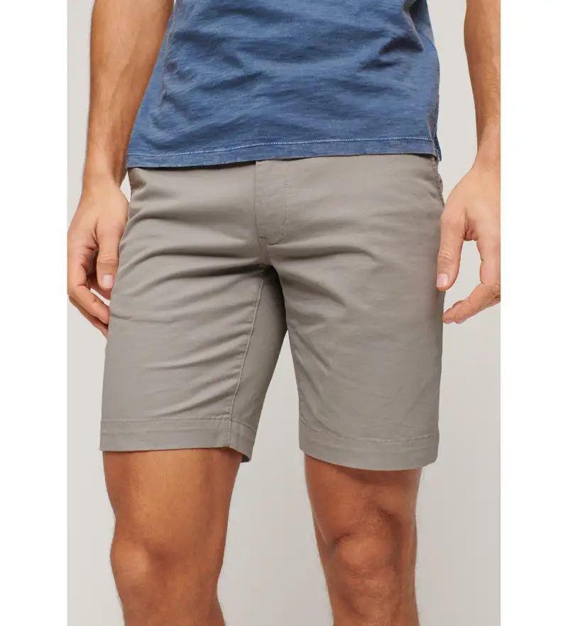 per uomo M7110422A Shorts chino elasticizzati grigi (30), Casual, Grigio, Cotone