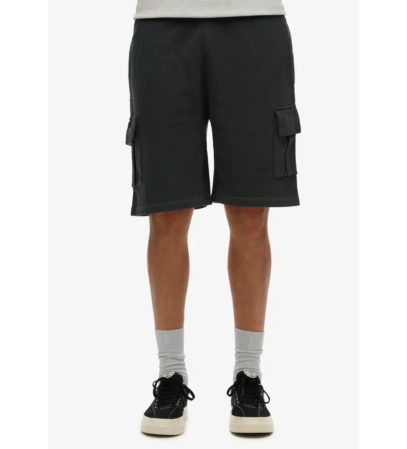 per uomo M7110425A Pantaloncini neri a contrasto (S), Nero, Casual, Cotone