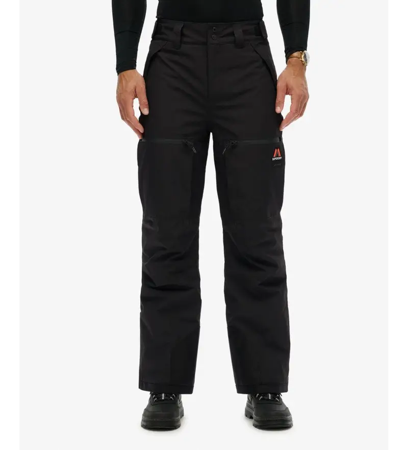 per uomo MS110193A Pantaloni da sci neri (XL), Nero, Casual, Sportivo, Neve, Polister riciclato, Sostenibile