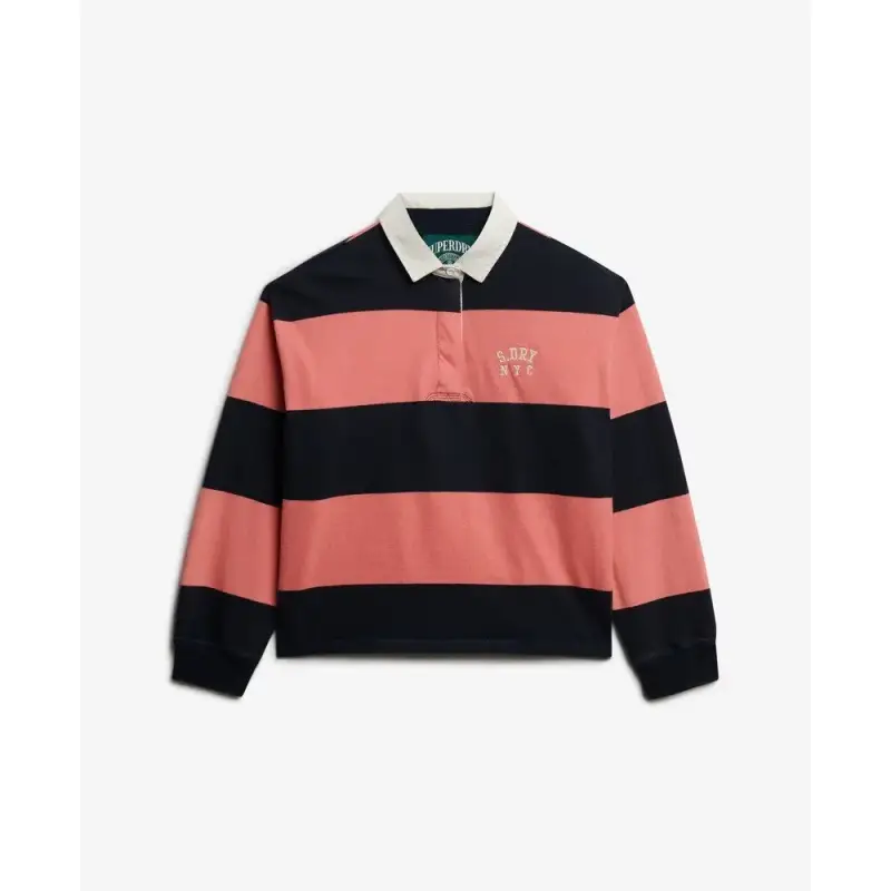 Polo a maniche lunghe a righe donna Superdry Heritage